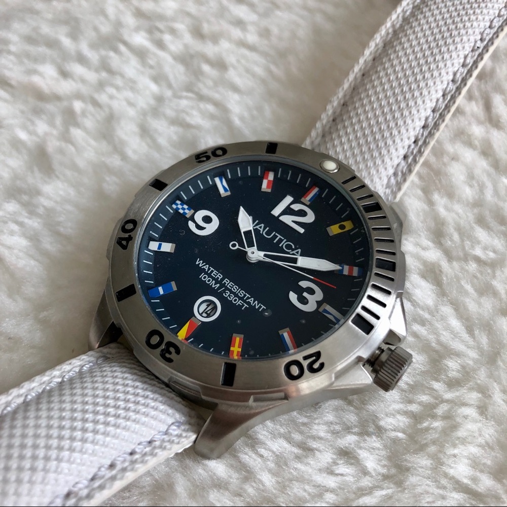 Men’s Nautica Blue and White Nautica Watch